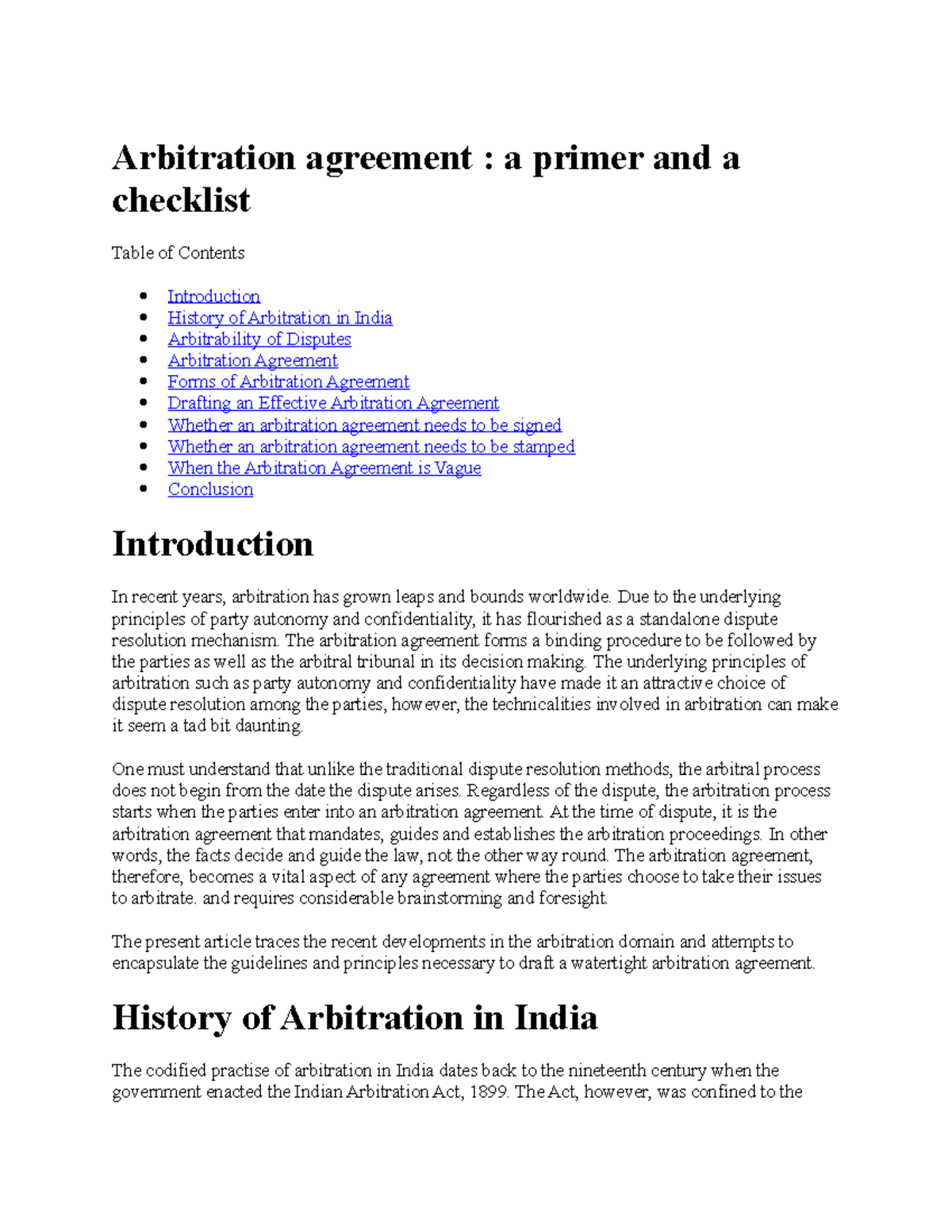 assignment of arbitration agreement in india