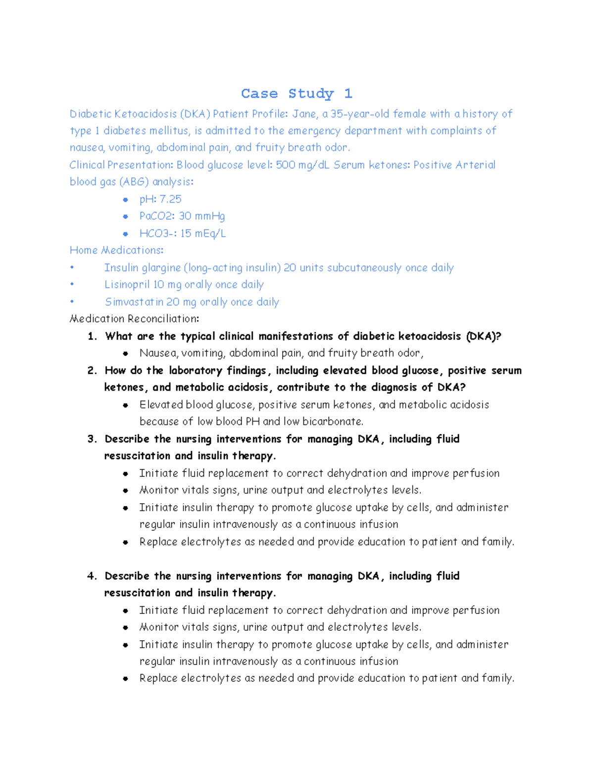 Hesi Case Study Diabetes Type 1 Quizlet - nstdnga