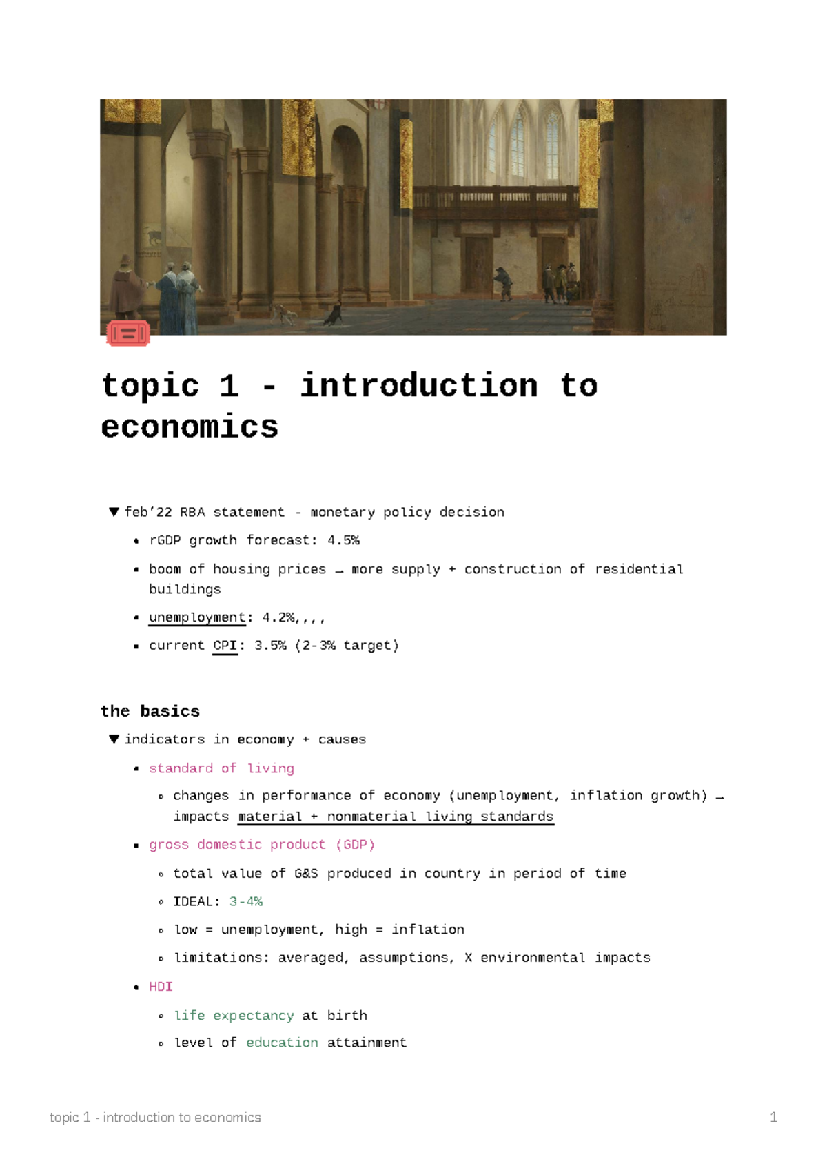 Topic 1 - introduction to economics - 🎟 topic 1 - introduction to ...