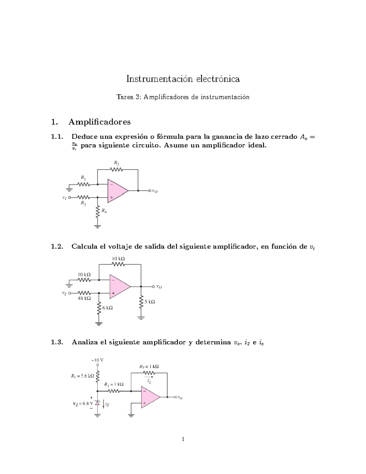 Ie Ejercicio Op Intrumentacion Instrumentaci On Electr Onica