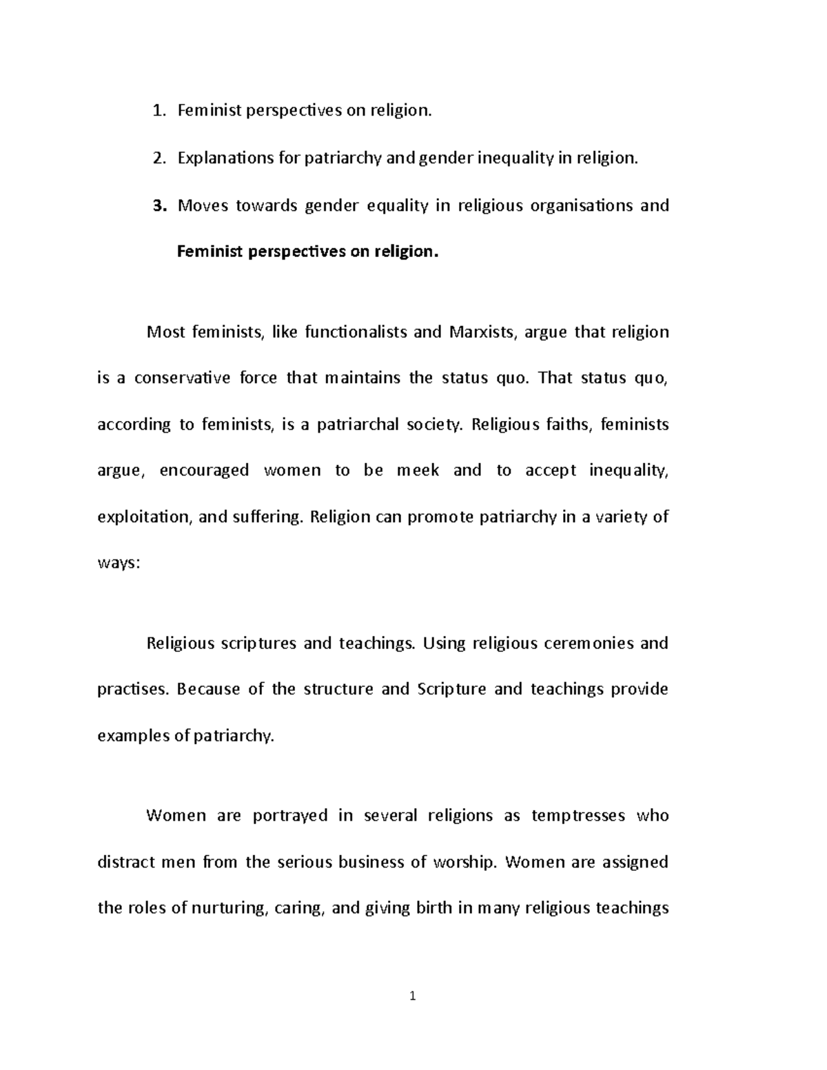 Gender Feminism And Religion - Feminist Perspectives On Religion ...