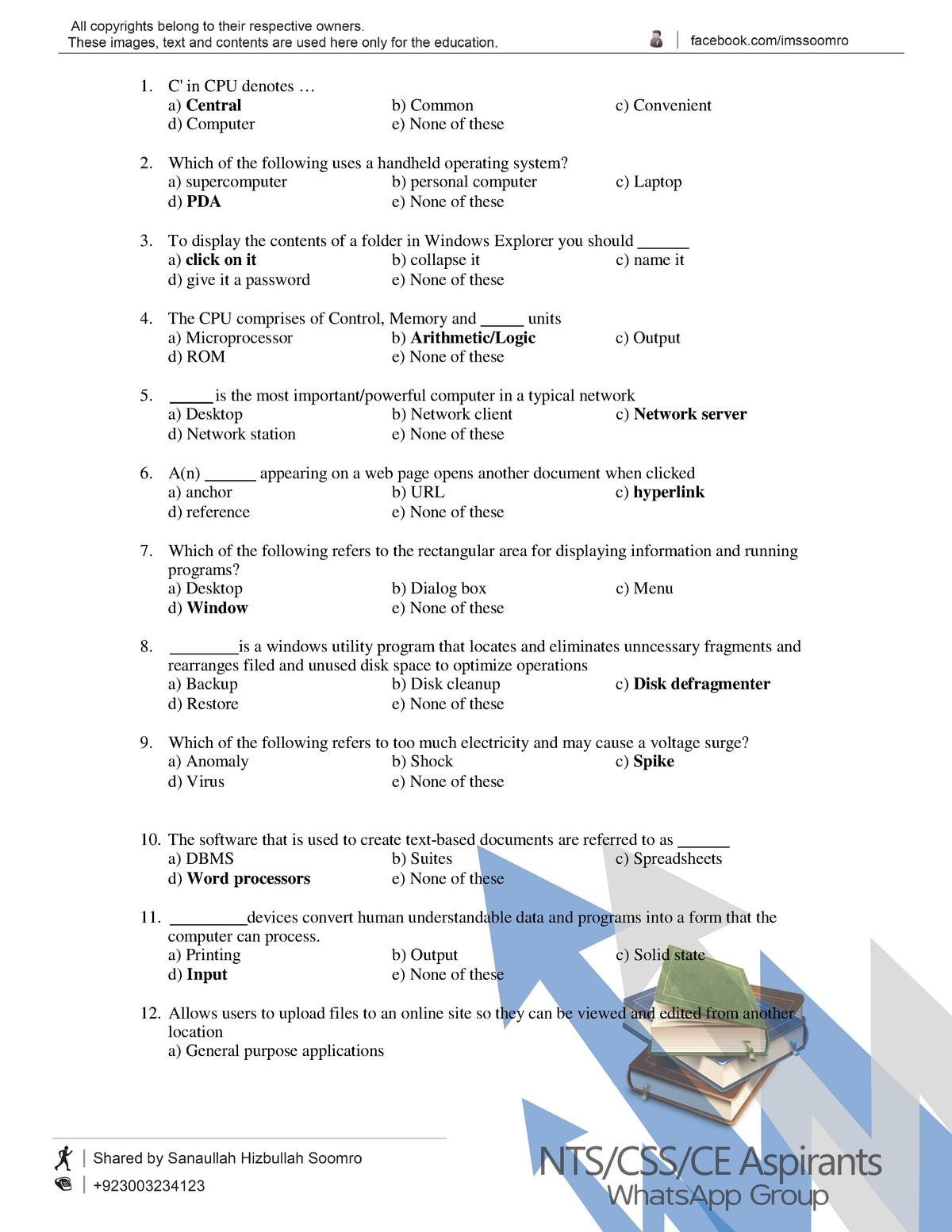 100 Computer Mcqs These Are Mcqs S Help To Prepare Different Tests Studocu