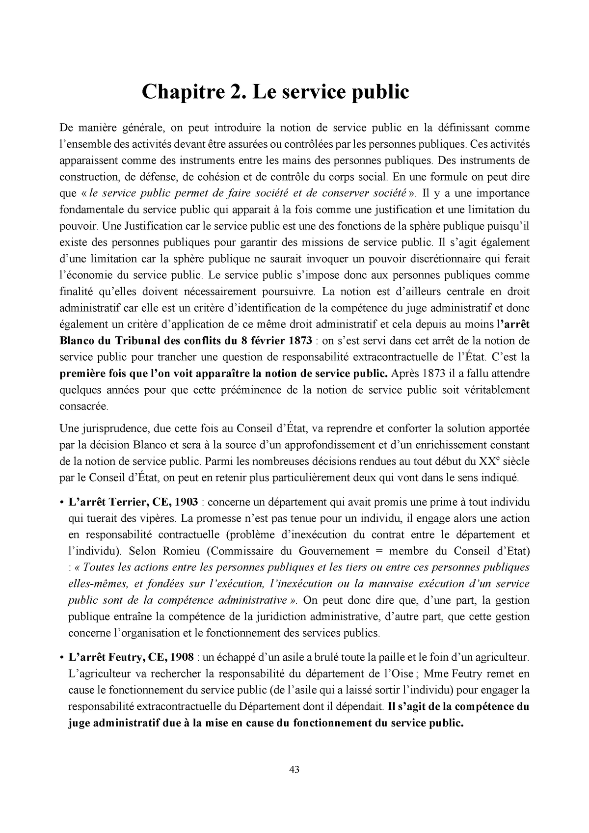 dissertation sur le service public