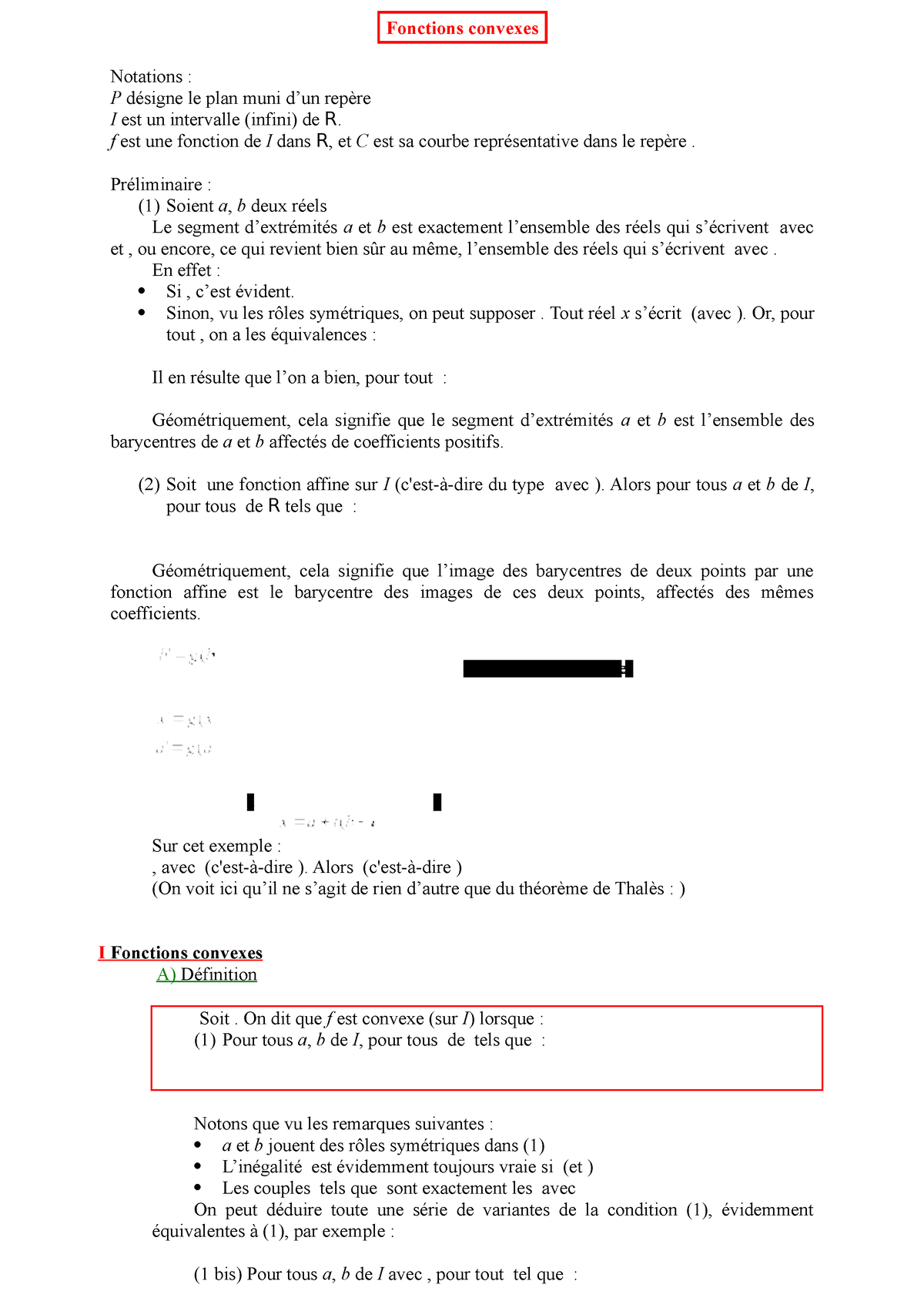 Fonctions convexes - Fonction - Notations : P désigne le plan muni d’un ...