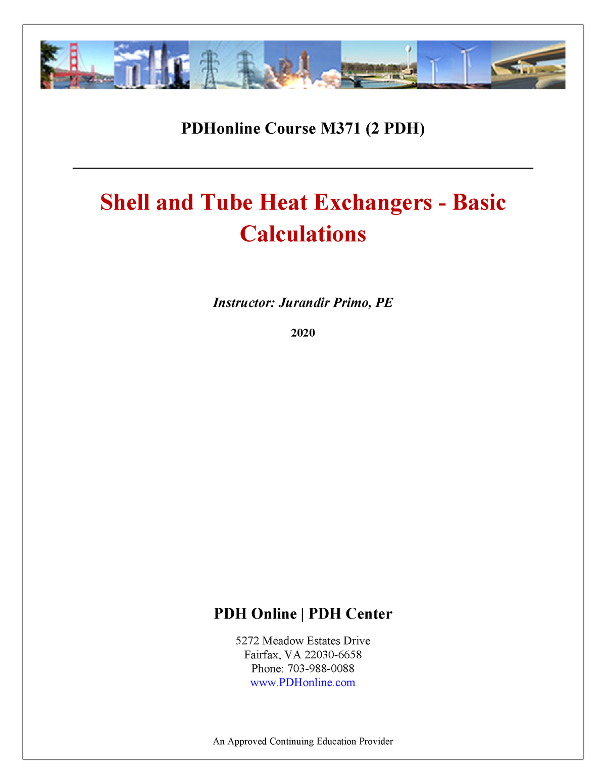 Shell And Tube Heat Exchangers - Basic Calculations - PDHonline Course ...