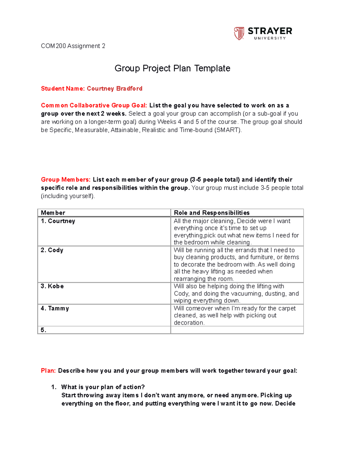 Cf Group Project Plan Com Cb Com200 Assignment 2 Group Project Plan