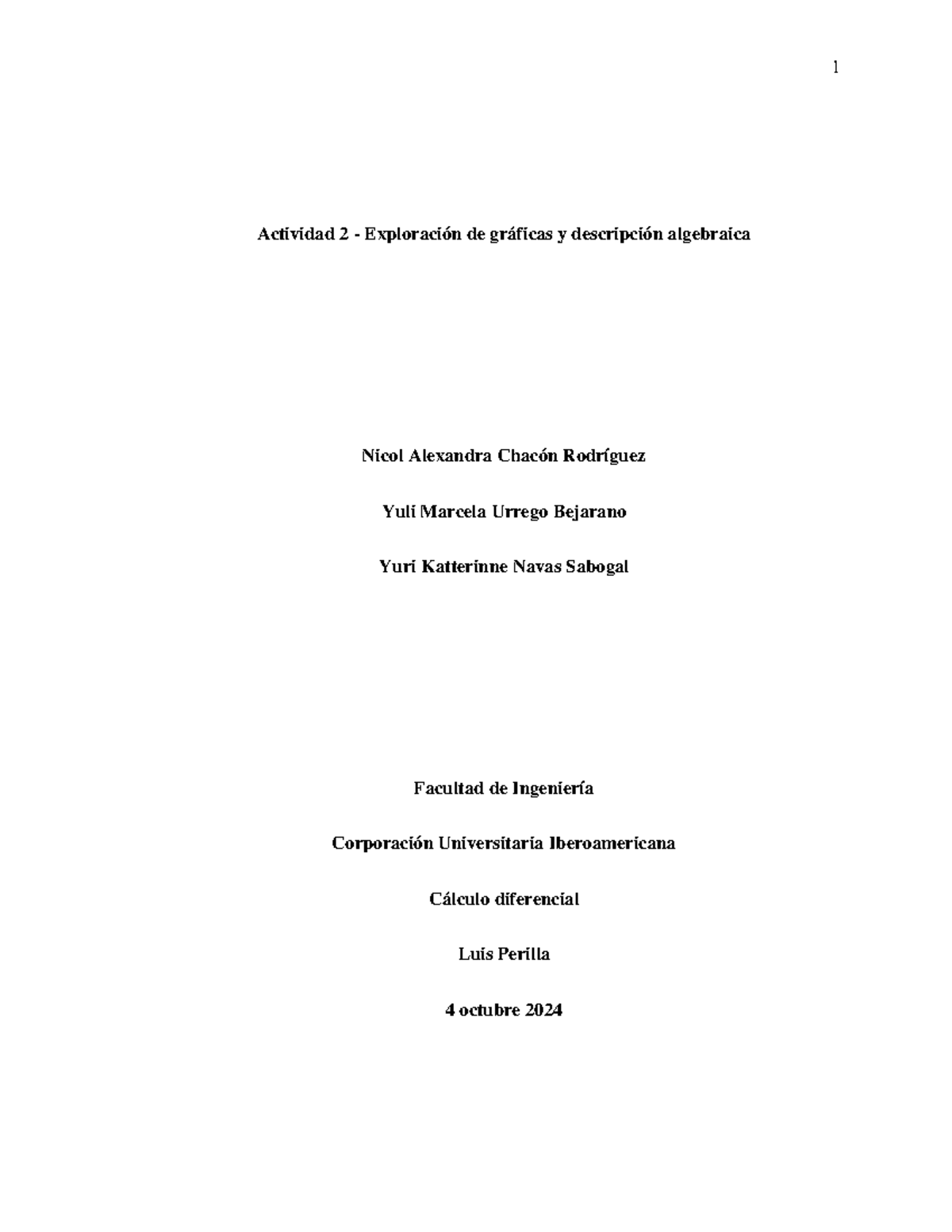 Actividad 2 - Exploración De Gráficas Y Descripción Algebráica ...