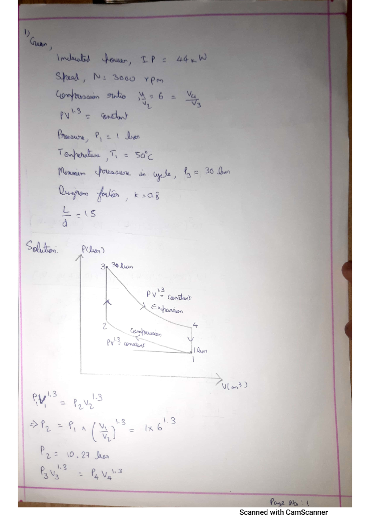 PPE Assignment 2 book 1) Guan, Indicated hower, IP 44k w Speed, N