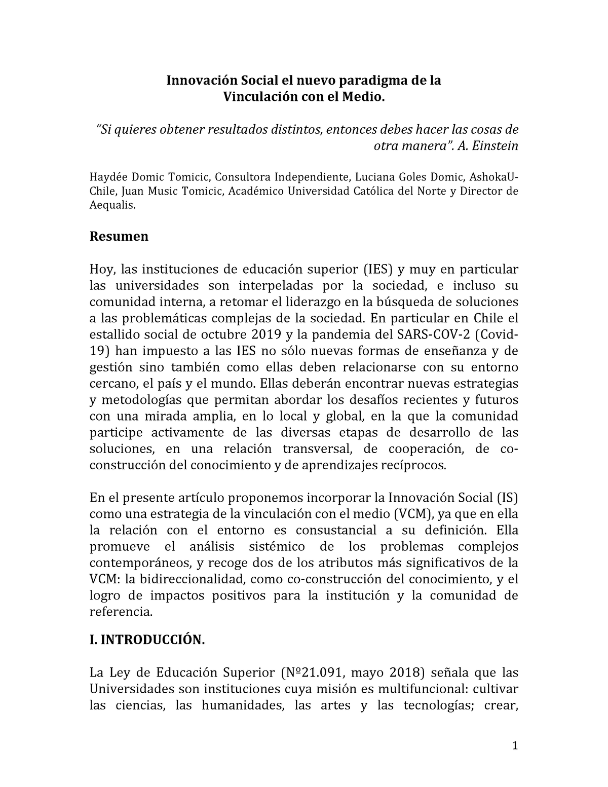 Innovaci N Social Y Vinculaci N Con El Medio 1595853885 - Innovación ...