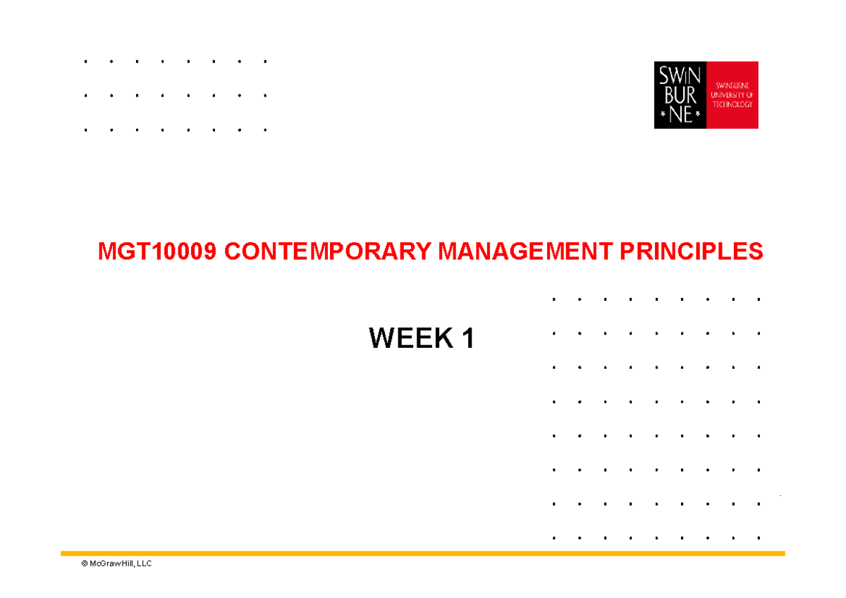 MGT10009 S1 24 Week 1 Lecture Slides-1 - MGT10009 CONTEMPORARY ...