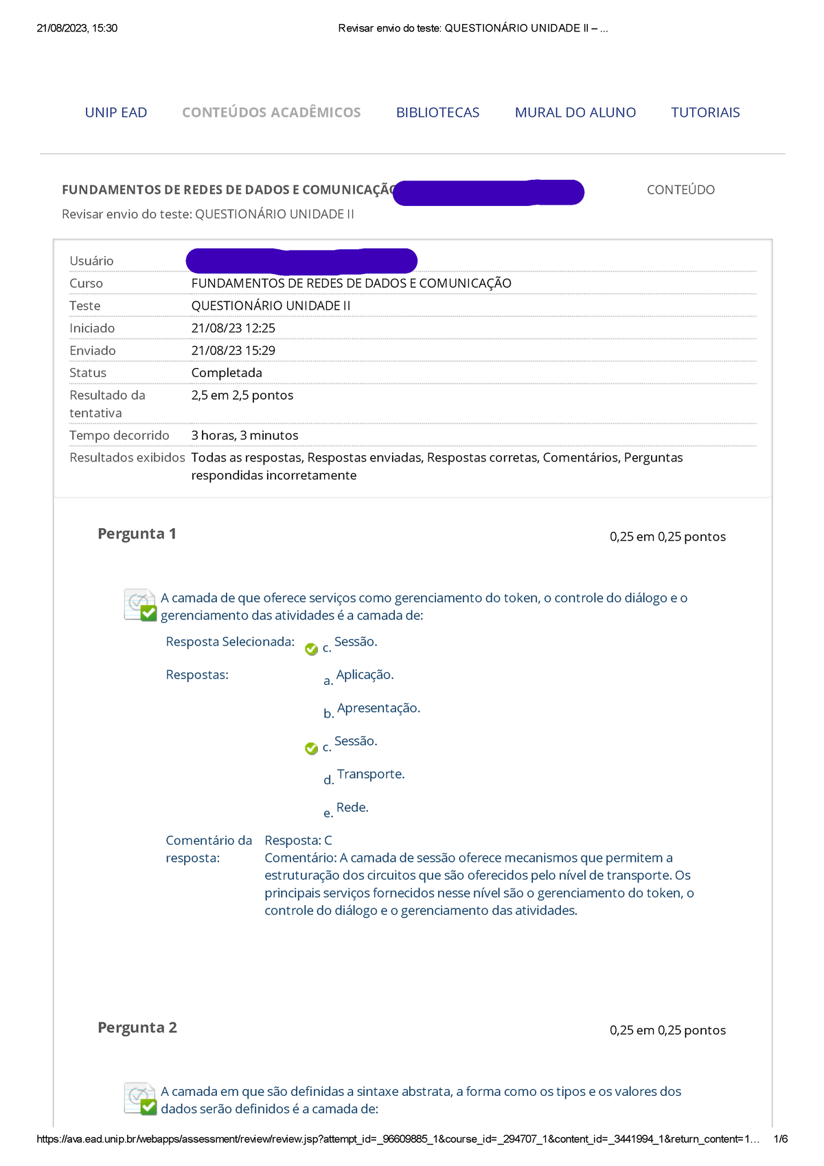 Revisar Envio Do Teste Questionário Unidade II – - Revisar Envio Do ...