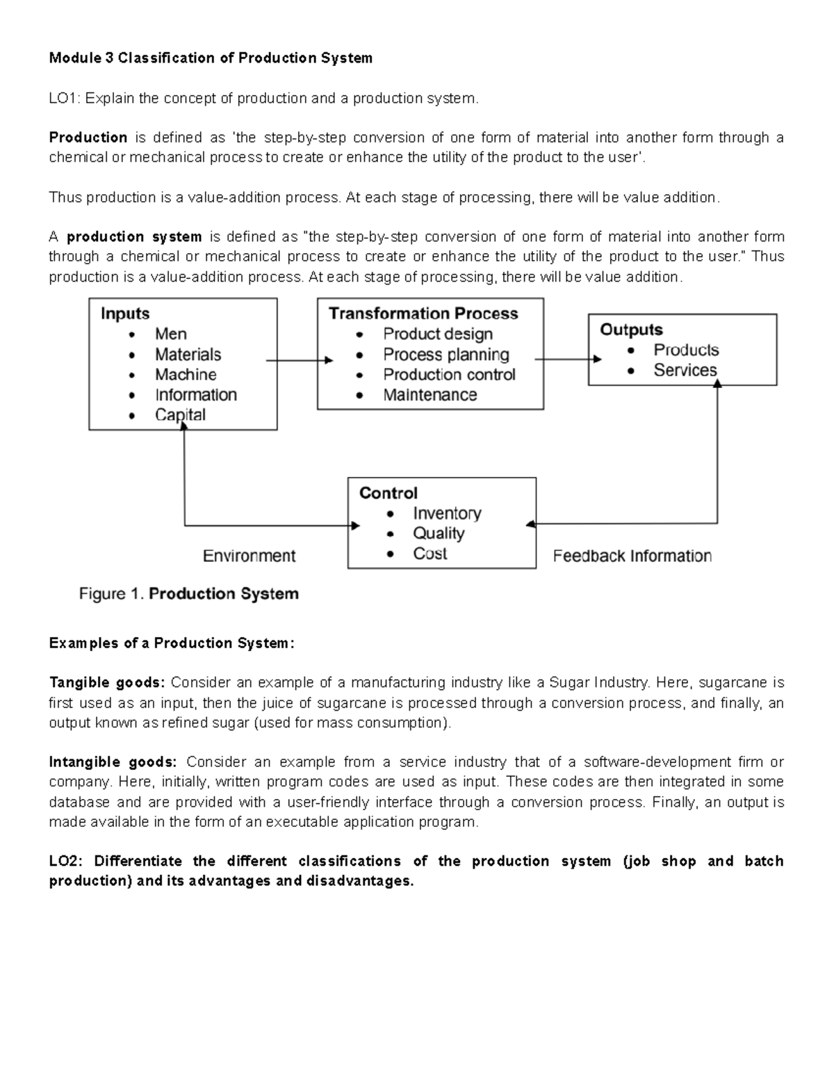 Module 3 Classification of Production System - Production is defined as ...