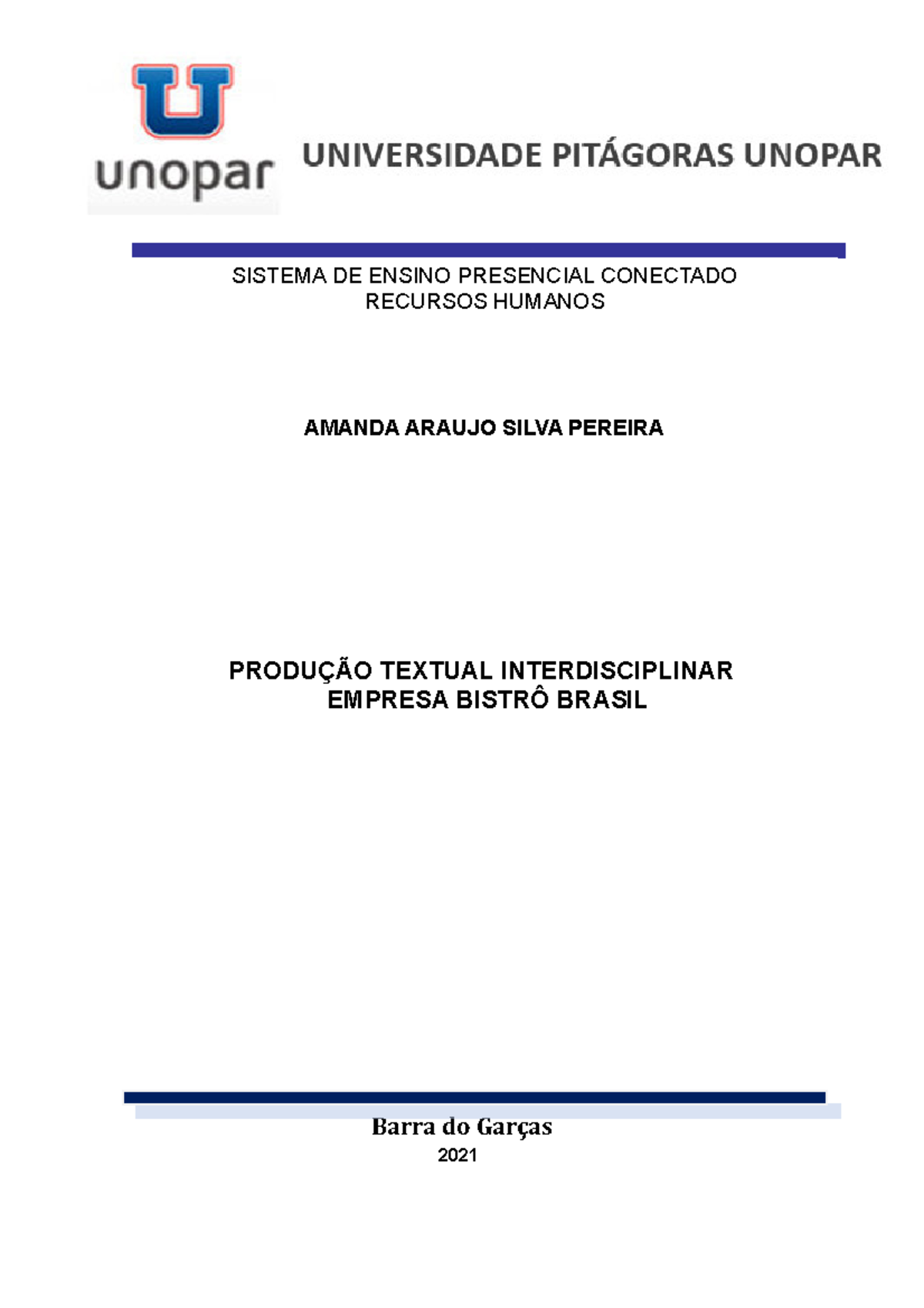 Amanda 12 - portifolio unopar - Barra do Garças 2021 SISTEMA DE ENSINO ...
