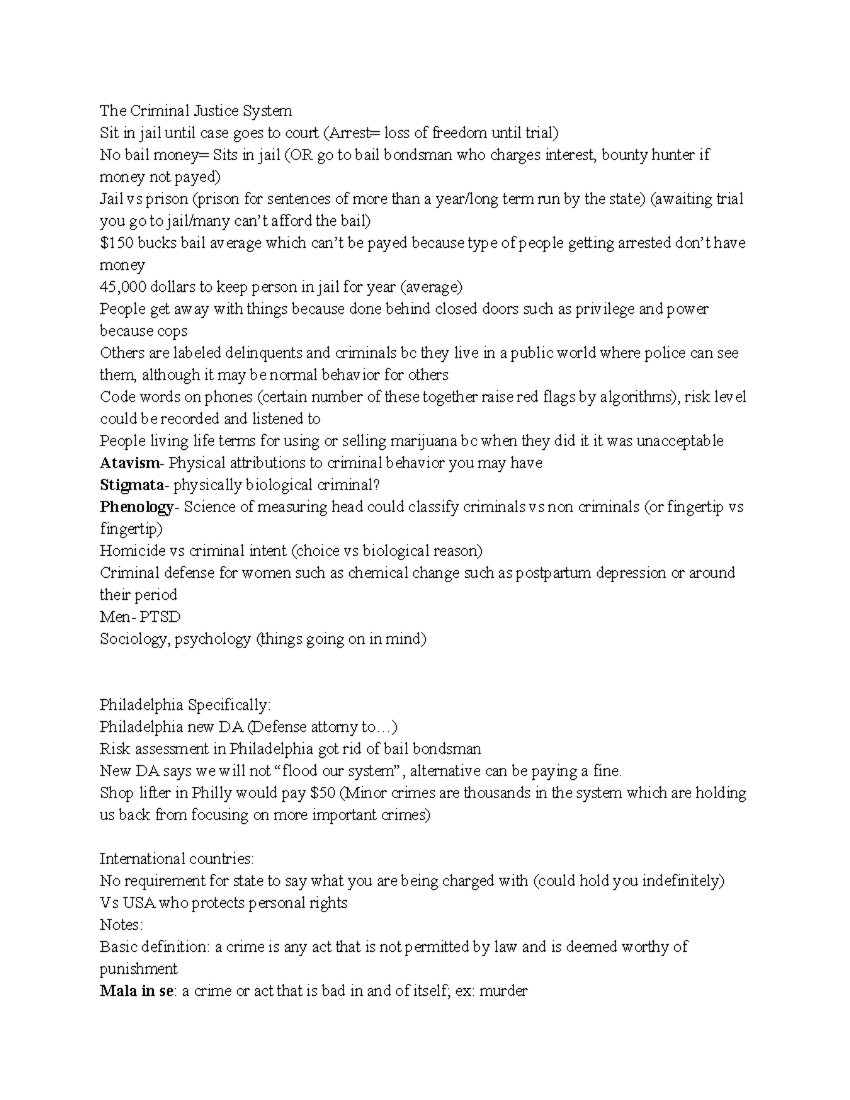 Intro to Crim Chapters 13 The Criminal Justice System Sit in jail