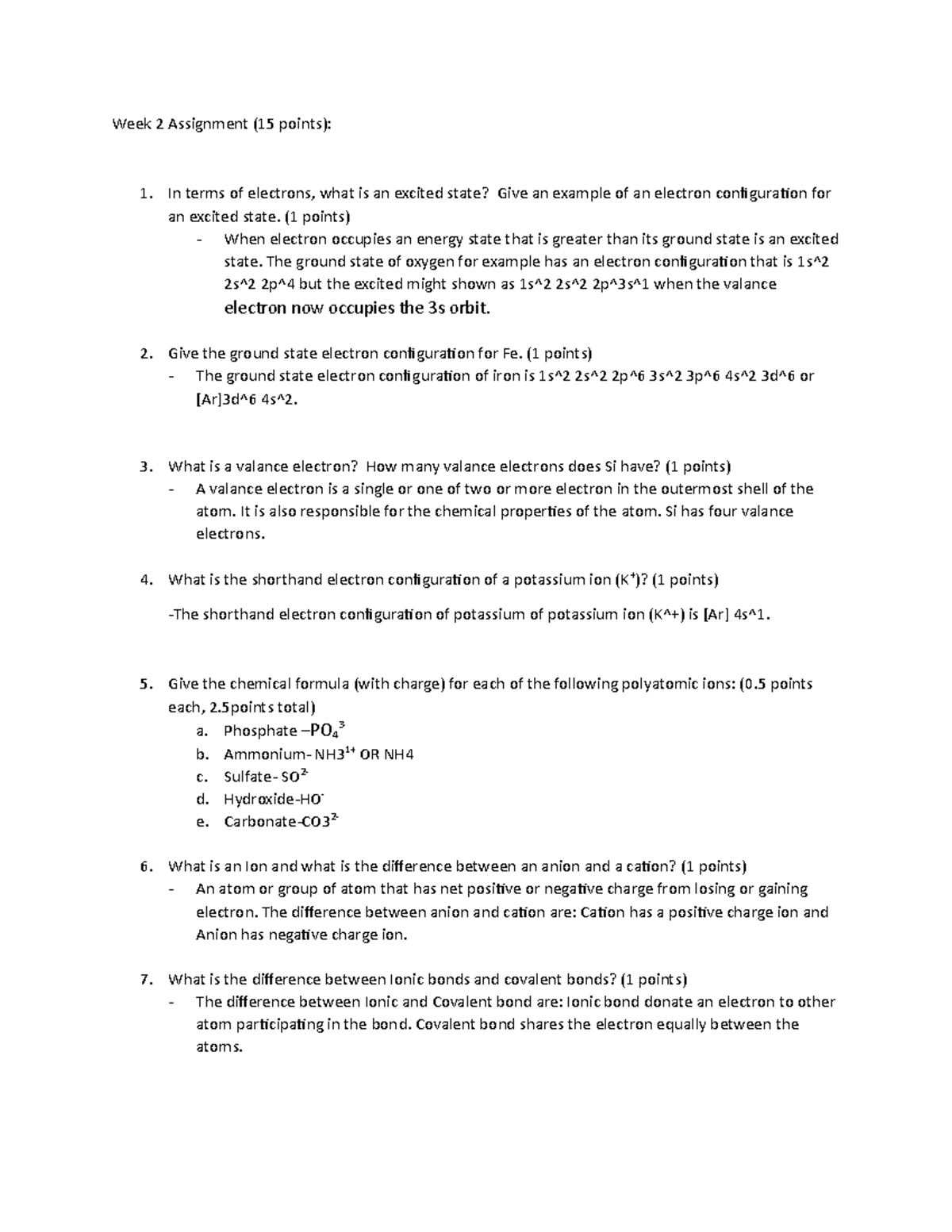 Week 2 Assigment - Assignment For Week 2 - Week 2 Assignment (15 Points ...