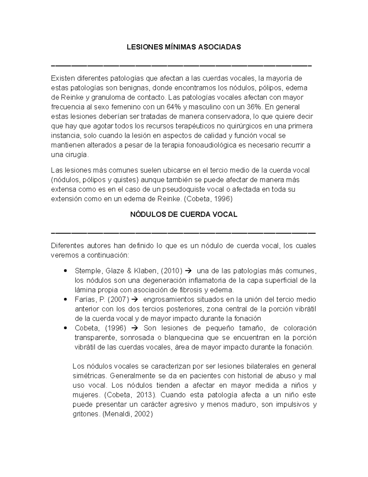 Espacio de reinke funcion
