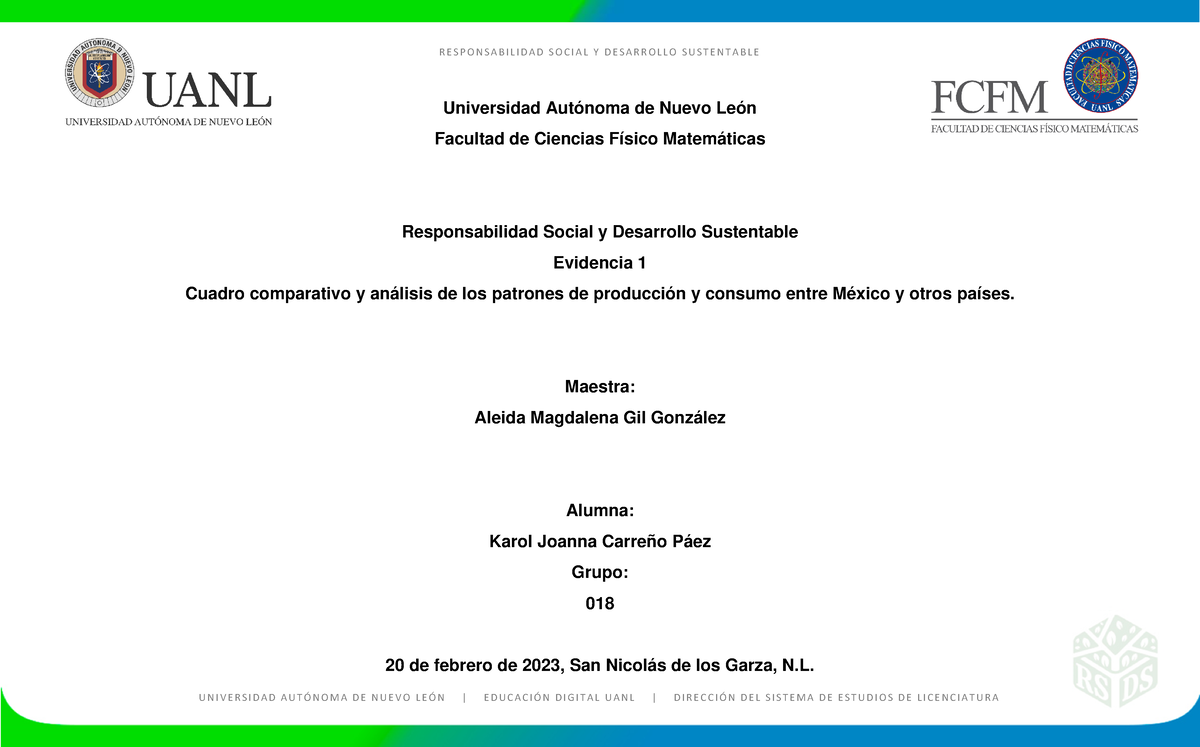 Evidencia Cuadro Comparativo Y An Lisis De Los Patrones De