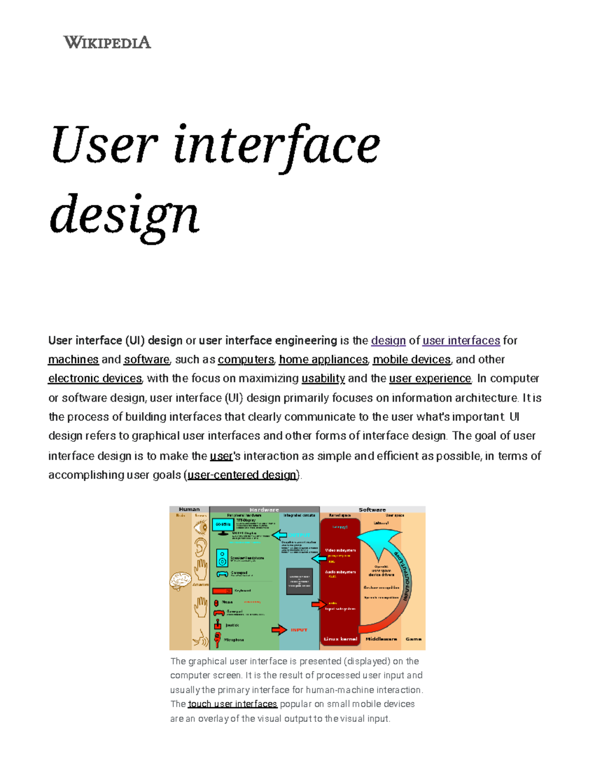 User interface design Wikipedia User interface design User