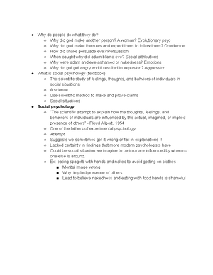 Social Psyc Ch. 3 Notes - Chapter 3 - The Self: Where Does Self-concept ...