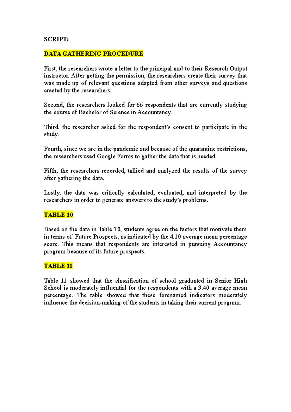 Example Of Data Gathering Procedure In Experimental Research