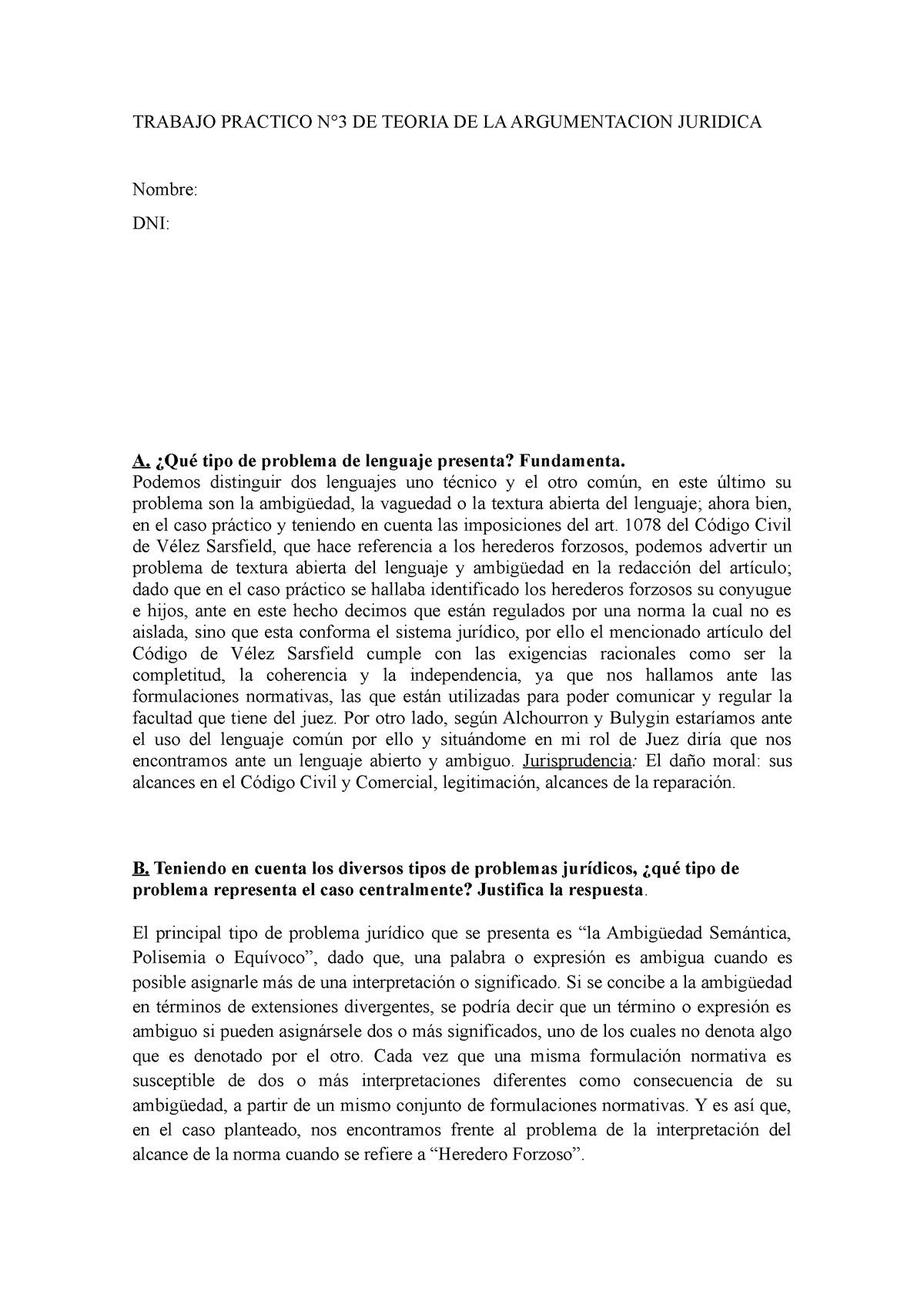 Trabajo Practico N3 DE Teoria DE LA Argumentacion Juridica - TRABAJO ...