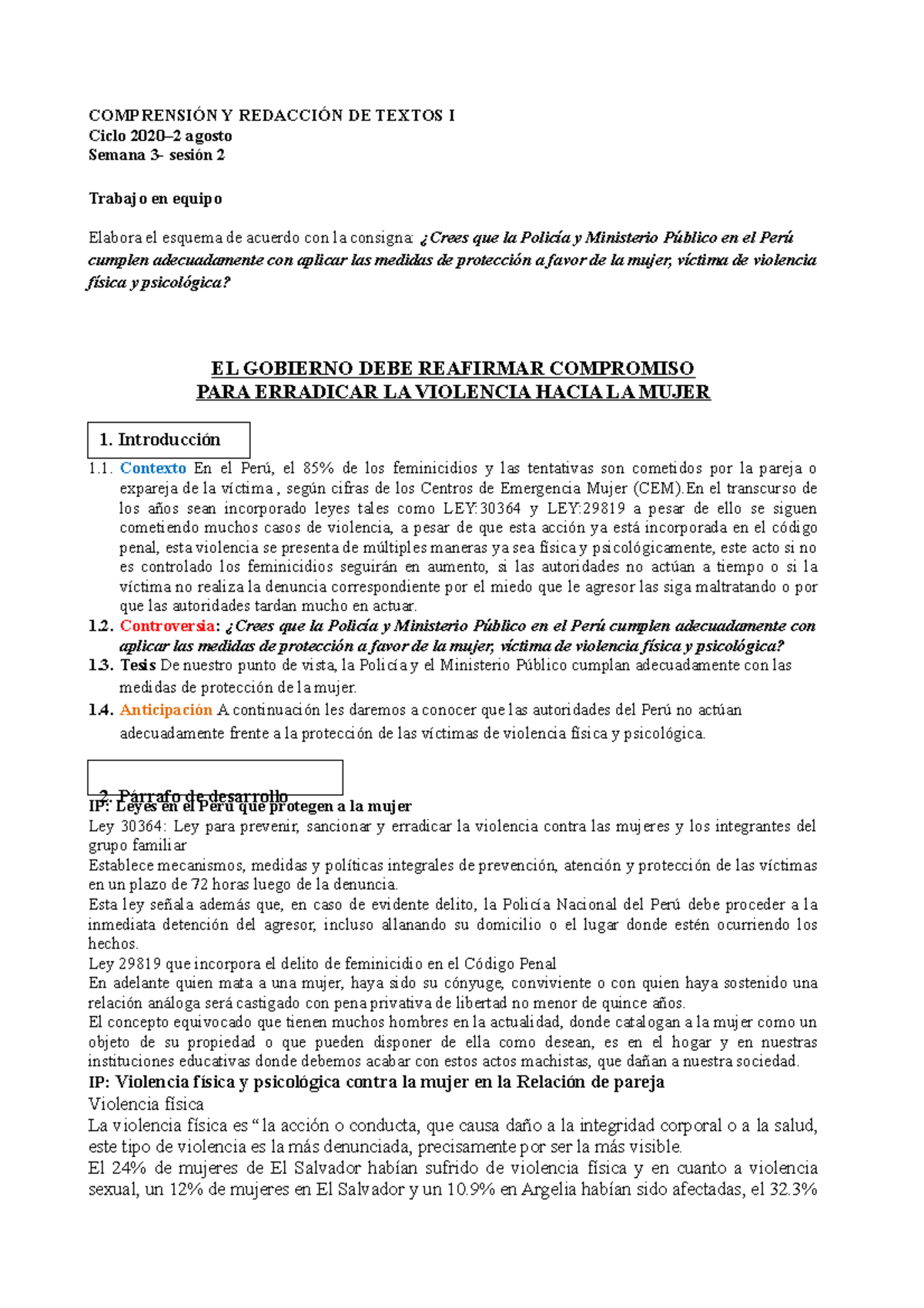 S03.s2-Esquema TA1-G-05 - COMPRENSIÓN Y REDACCIÓN DE TEXTOS I Ciclo ...