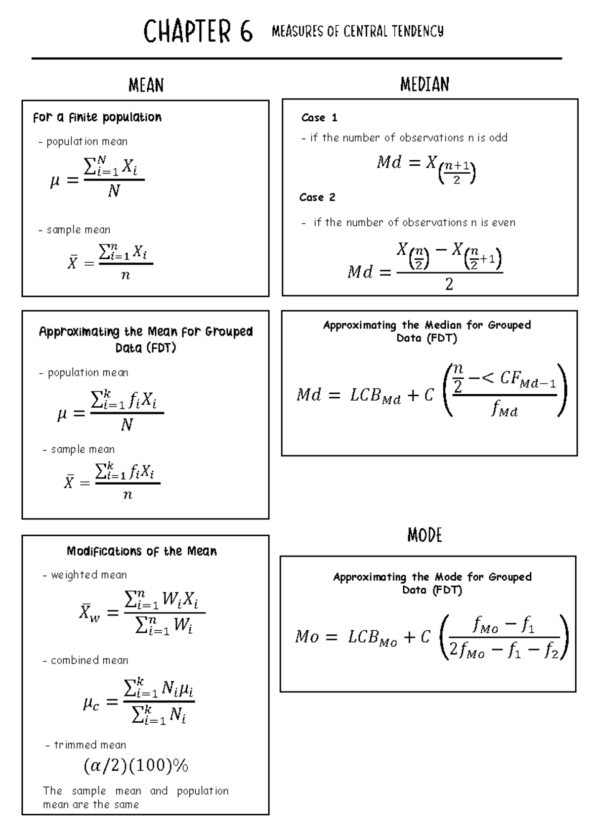 Formula - population mean 𝜇 = σ𝑖= 1 𝑁 𝑋𝑖 𝑁 𝑋 ത = σ𝑖= 1 𝑛 𝑋𝑖 𝑛 - sample ...