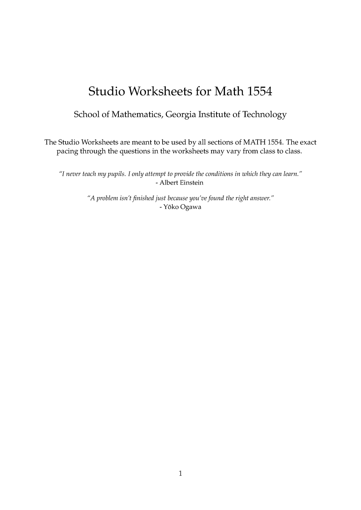 Ma1554 Worksheets - All The Practice Material From 22 Fall Semester ...