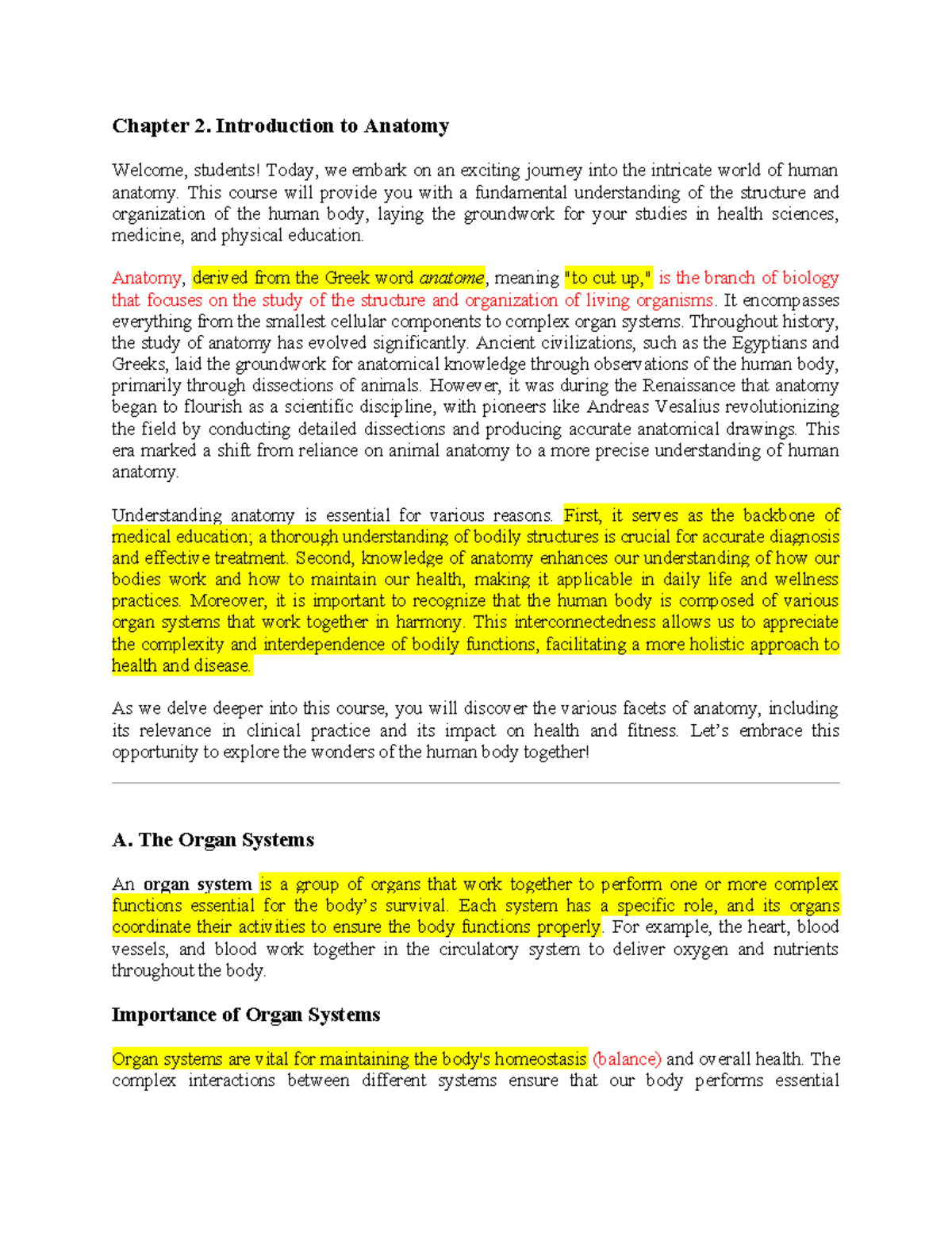 PE 1 Pathfit 1 Chapter 2 - hhhh - Chapter 2. Introduction to Anatomy ...