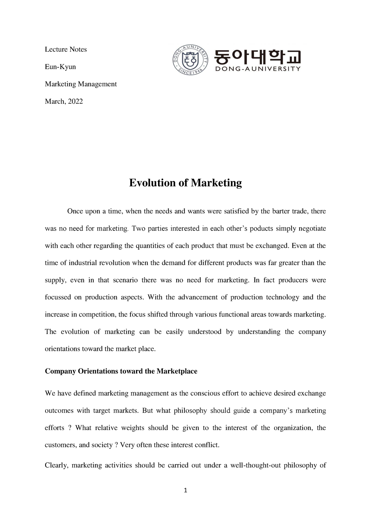 evolution-of-marketing-lecture-notes-eun-kyun-marketing-management