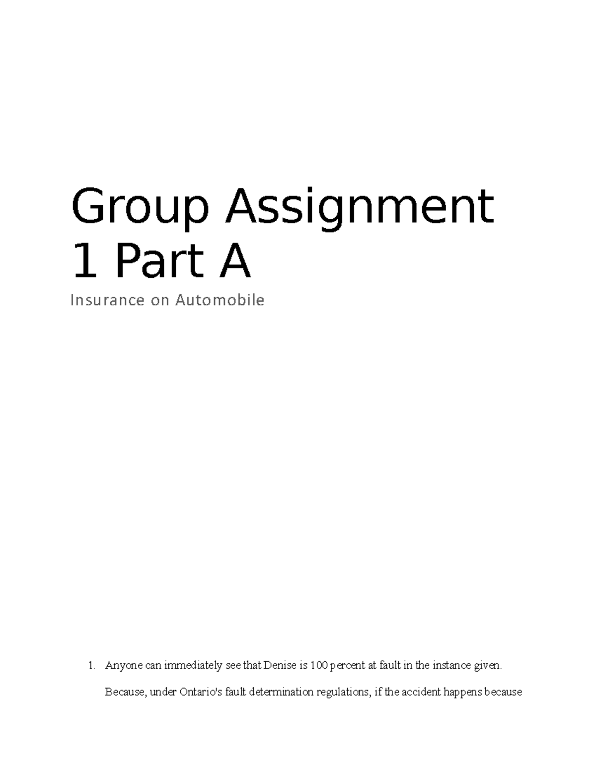 assignment in auto insurance