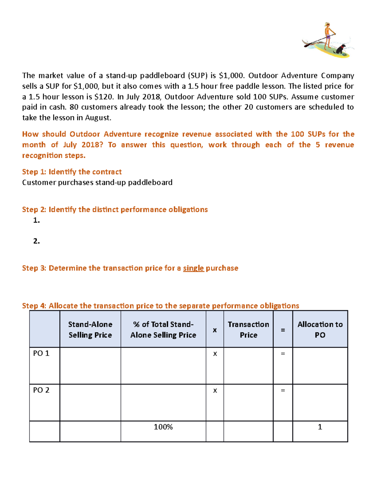 Ch04 In-Class Problem - SUP - The Market Value Of A Stand-up ...