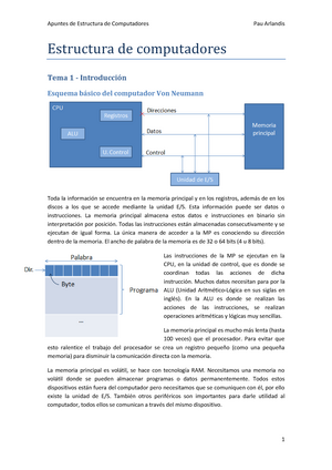 Estructura De Computadores - Apuntes - Tema 1 FC - FUNDAMENTOS DE ...