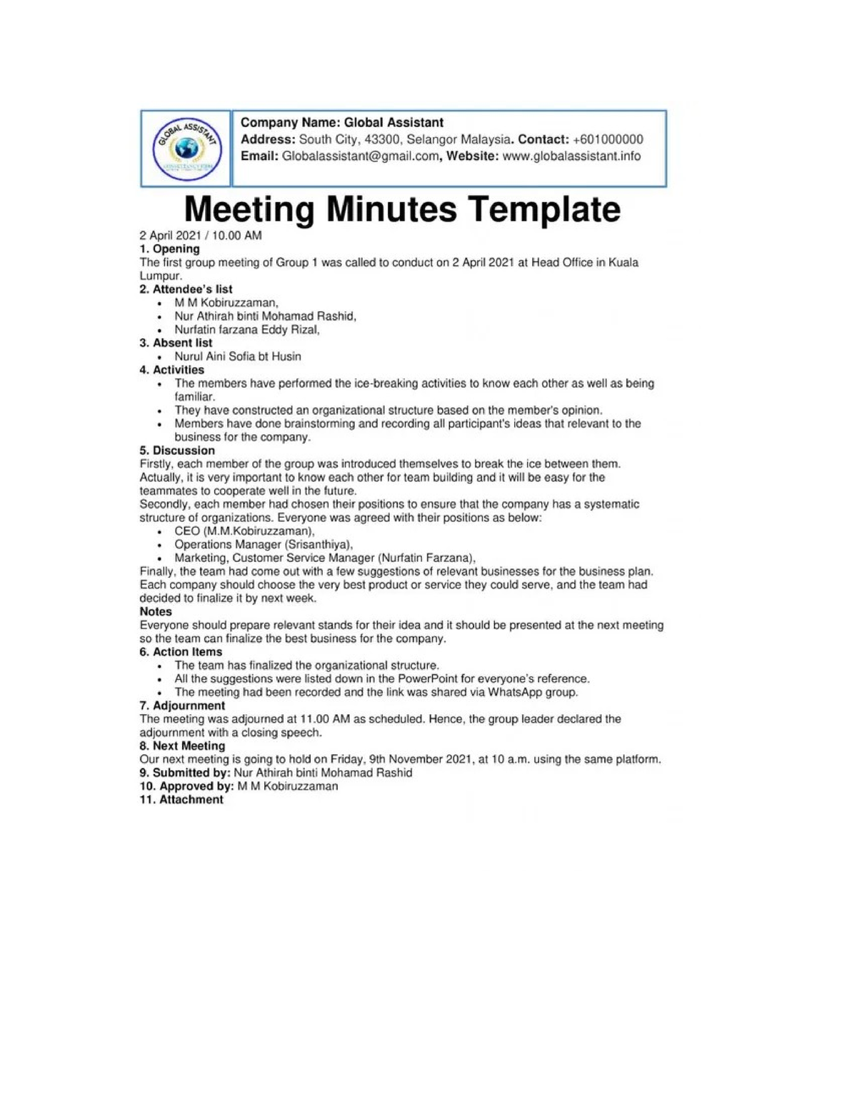 Minutes-of-Meeting-Example -Sample -Elements -Types-Advantages ...