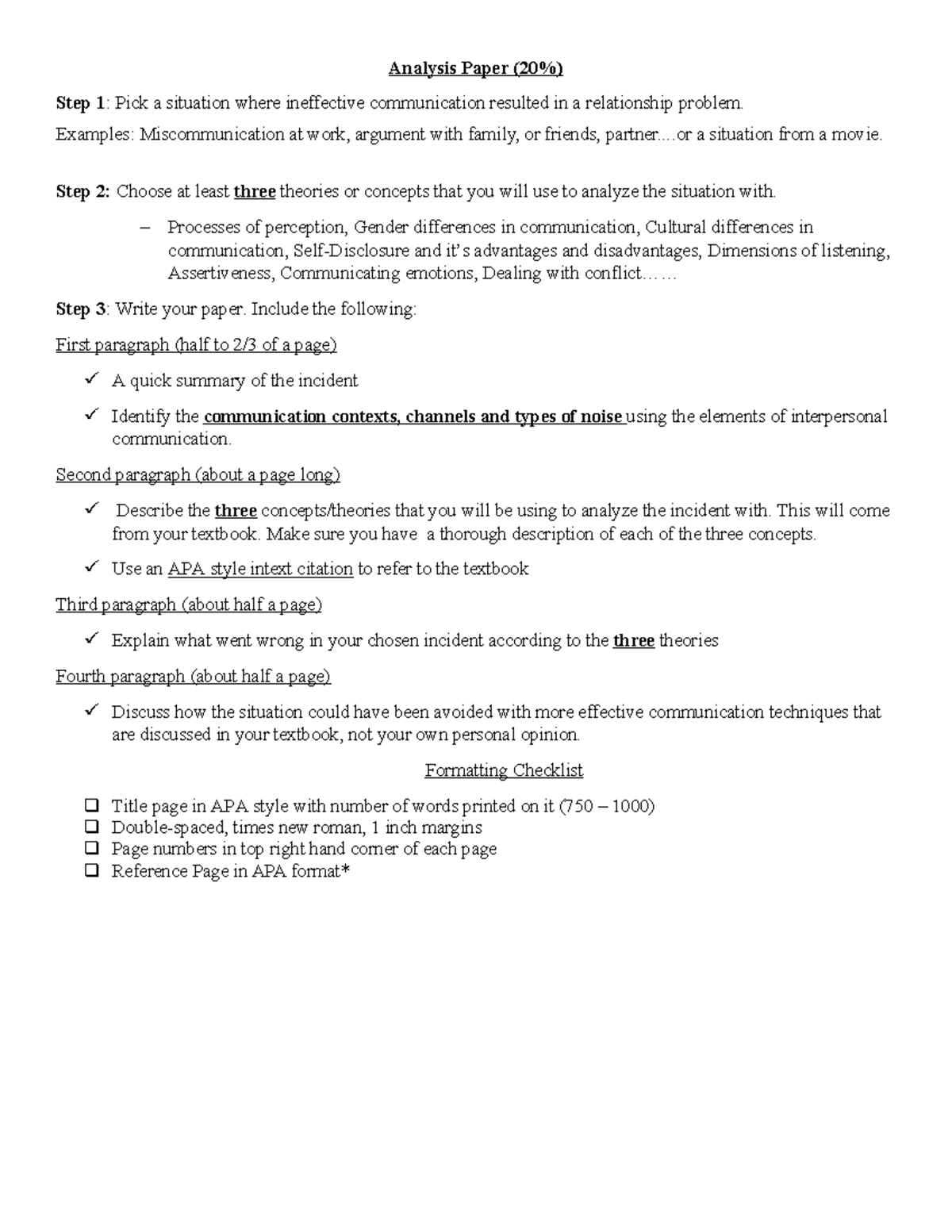 Analysis Paper Winter 2021 - Analysis Paper (20%) Step 1: Pick a ...