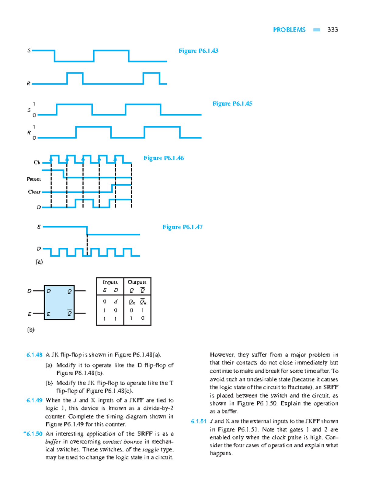 Electrical IMP Notes-34 - PROBLEMS 333 S R Figure P6. S 0 1 R 0 1 ...