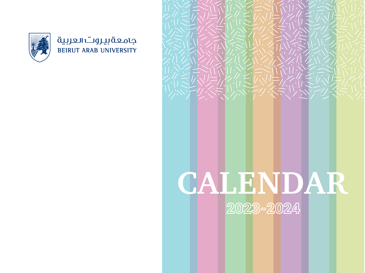 Bau calendar 23 24 CALENDAR M M M M T