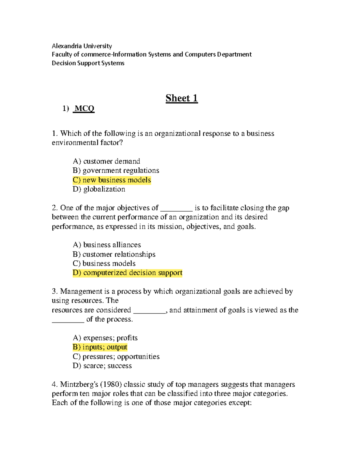 DSS-SEC1 - Alexandria University Faculty of commerce-Information ...