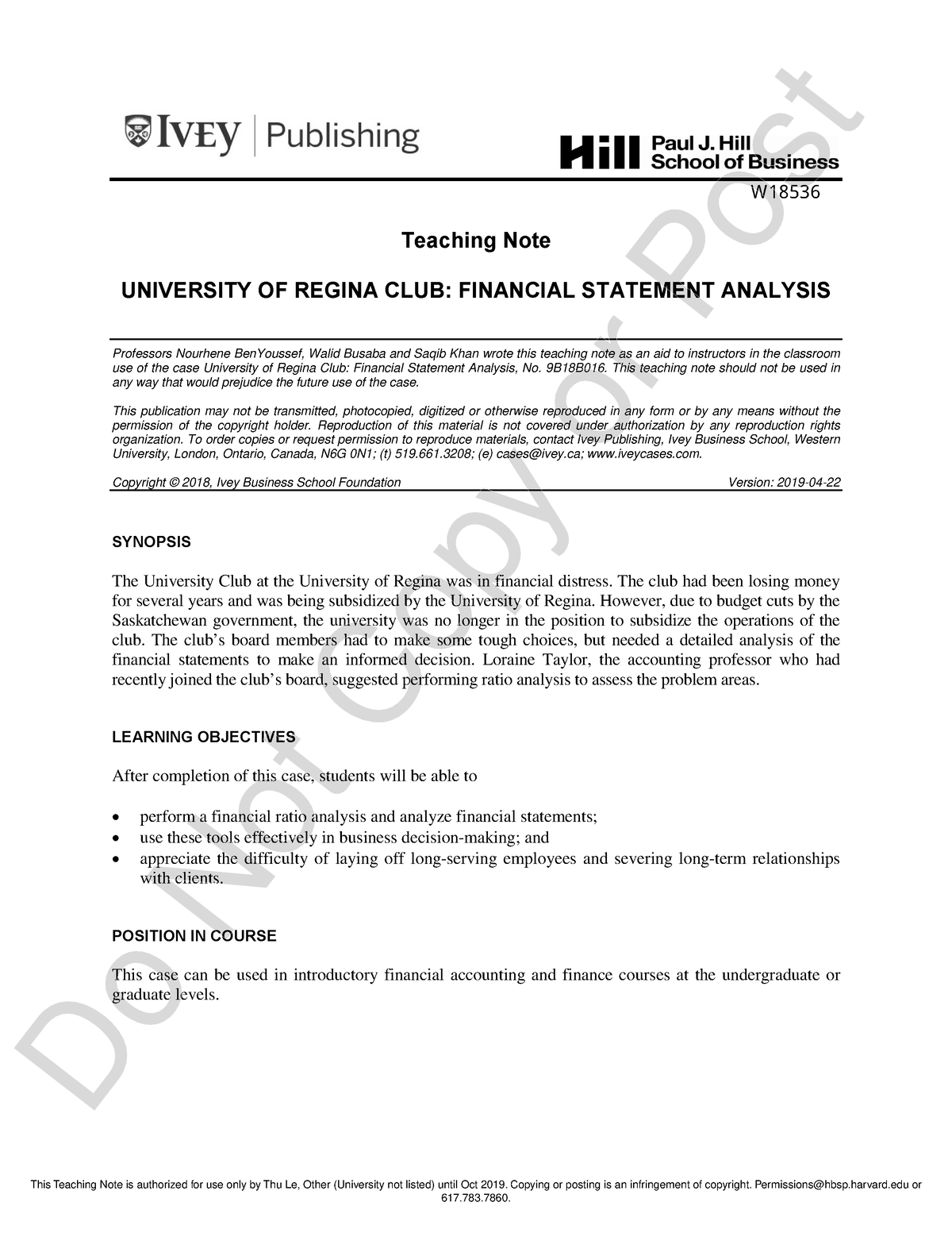 university of regina club case study pdf