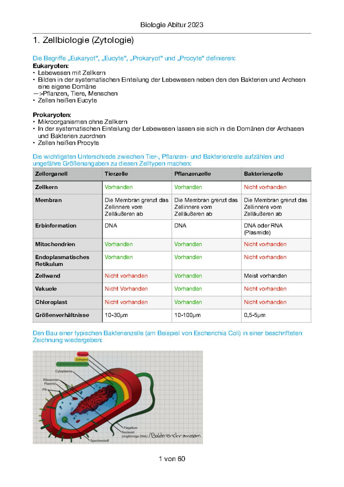  Biologie Abitur 2023 - Es handelt sich um eine Zusammenfassung von den Illustration 