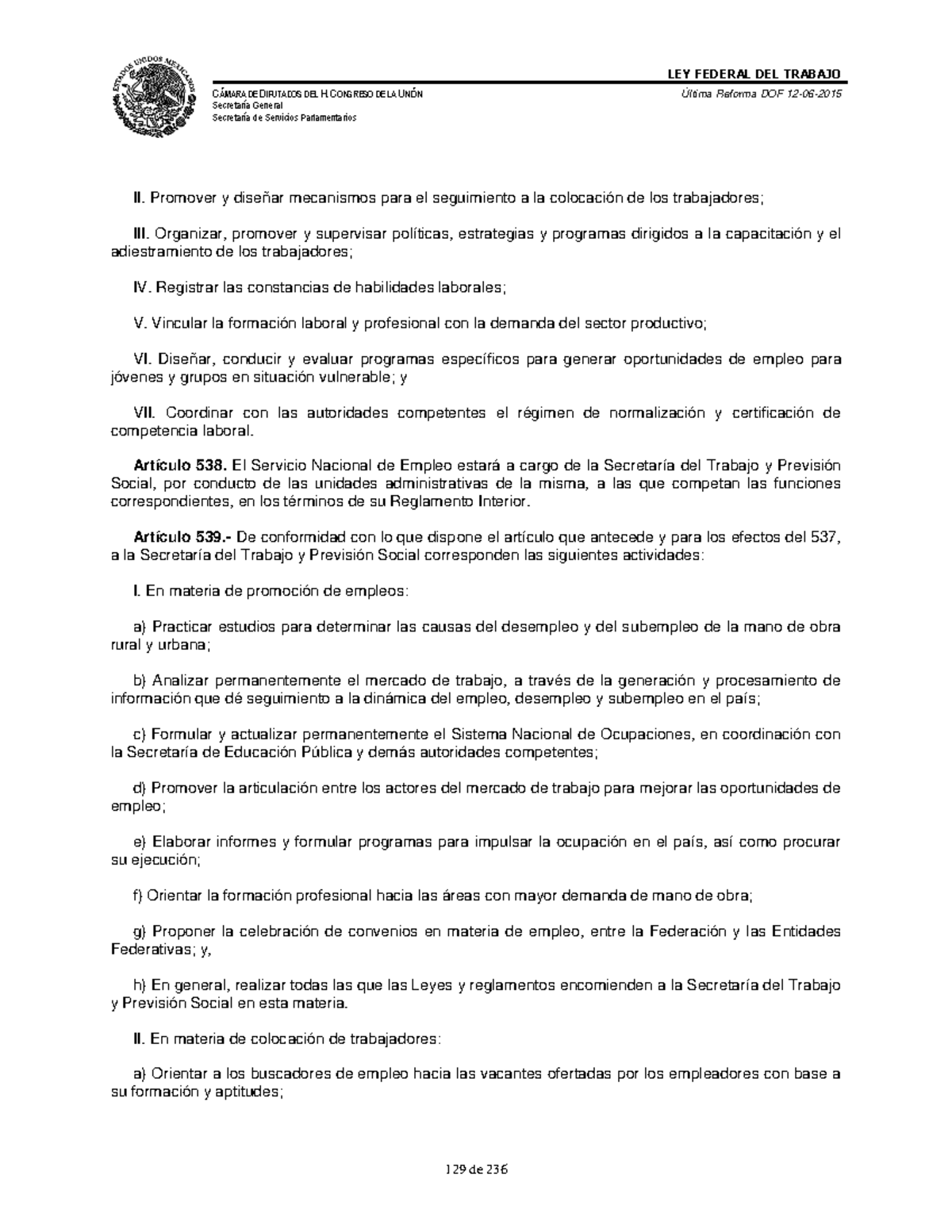 M2-ARH-01 Art. 539 LFT - La reforma a la Ley Federal del Trabajo en ...
