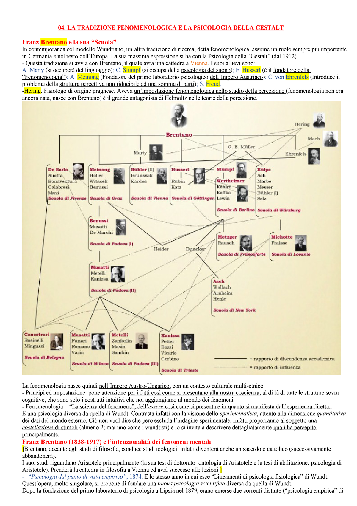 04 La Tradizione Fenomenologica Psicologia Della Gestalt Studocu