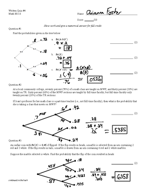 Written+Quiz+%235 - Written quiz for finite - continued on the back ...