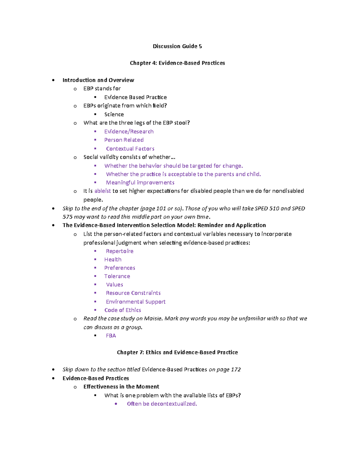 Discussion+Guide+5 - Discussion 5 - Discussion Guide 5 Chapter 4 ...
