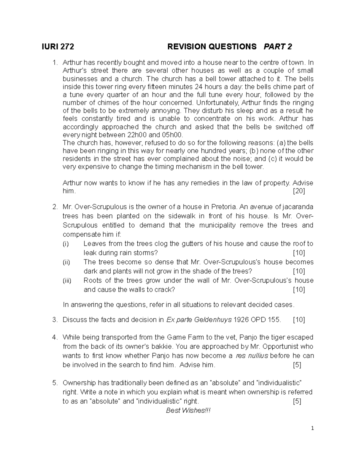 IURI+272+Revision+Questions+2nd+Set - IURI 272 REVISION QUESTIONS PART ...