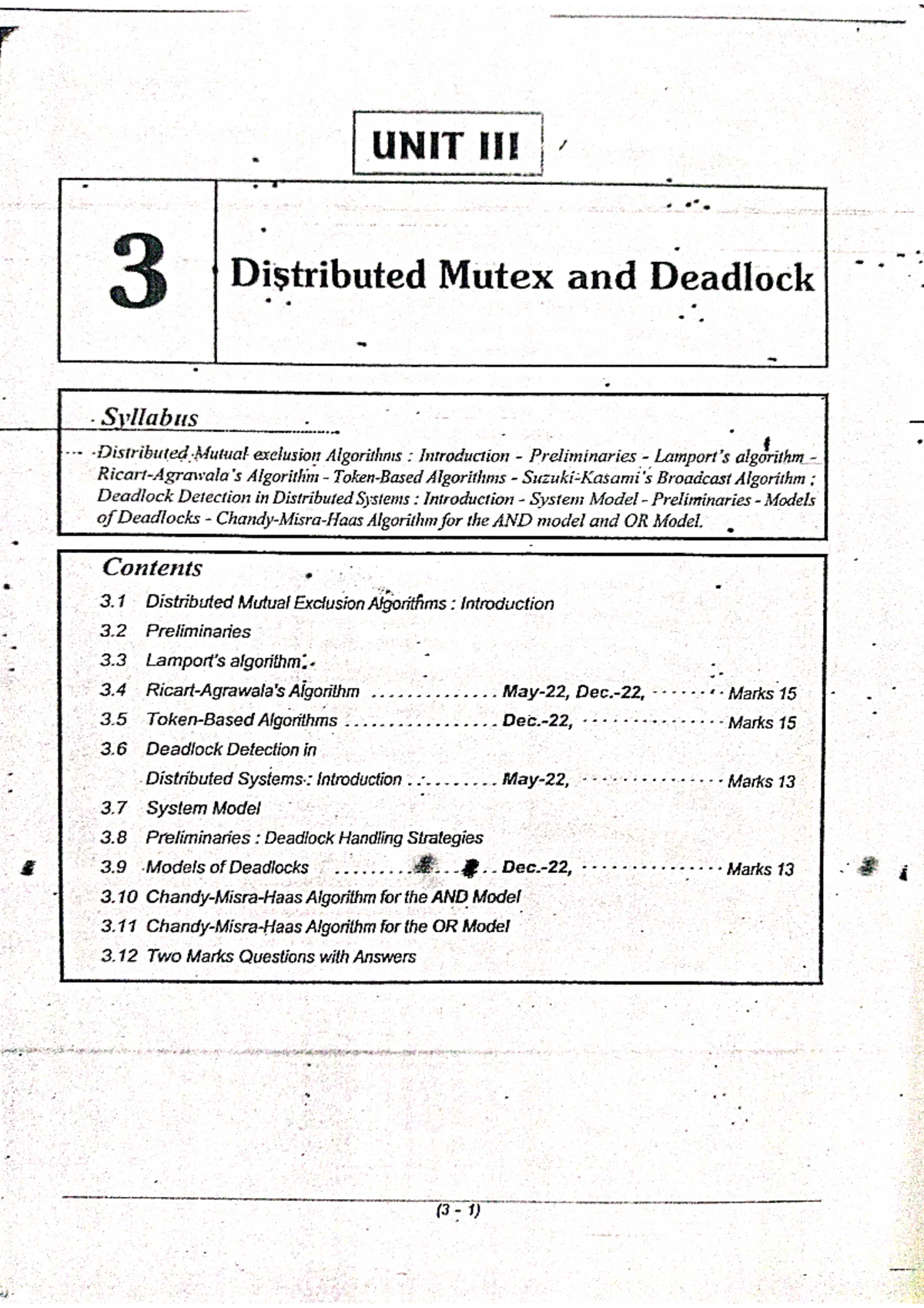 DC unit 3 - distrbuted computing - computer science - Studocu