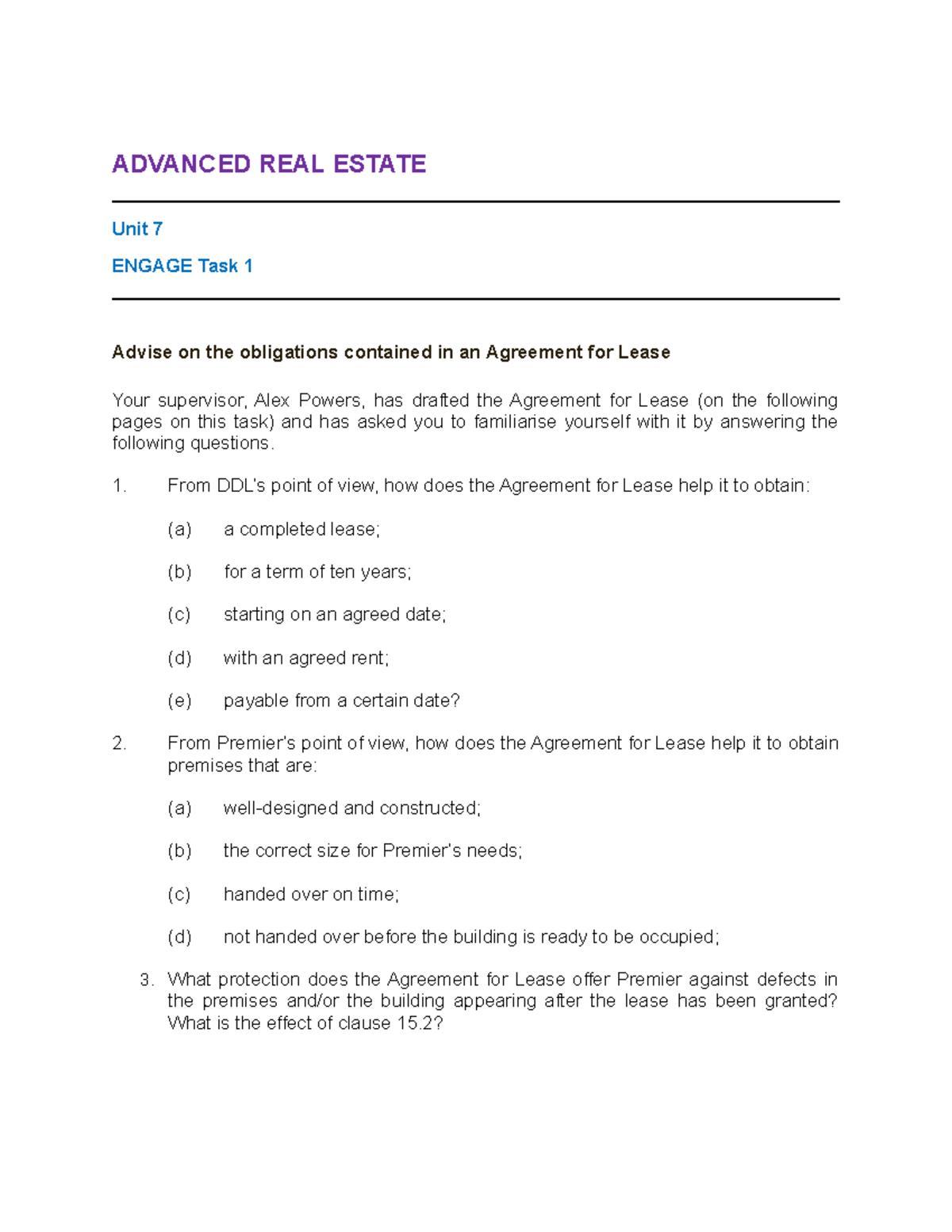 2223 sqep are u07 ce01 engage task 01 attendance ADVANCED REAL ESTATE