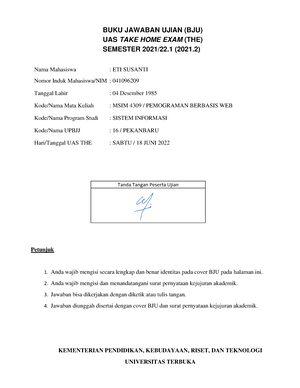 Tugas 2 MSIM4201 - TUGAS 2 MSIM4201/SISTEM OPERASI SEMESTER: 2020/2021 ...