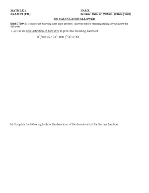 Ch3 Practice Test 2 NAM - MTH 1320 Precalc Chapter 3 Test Instructions ...