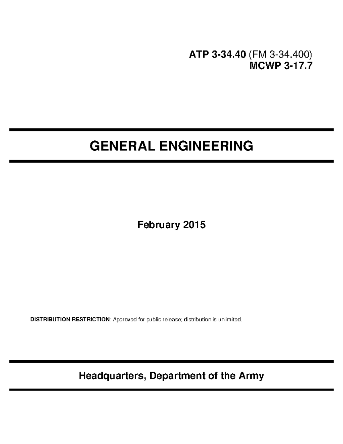 ATP 3-34 - ATP 3-34 for pre command course - ATP 3-34 (FM 3-34) MCWP 3 ...